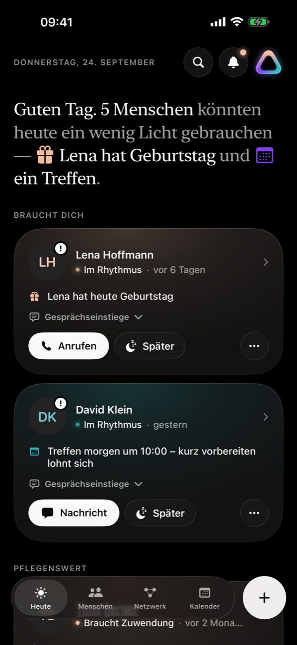 Heute: eine kurze Übersicht mit den Menschen, die Aufmerksamkeit brauchen